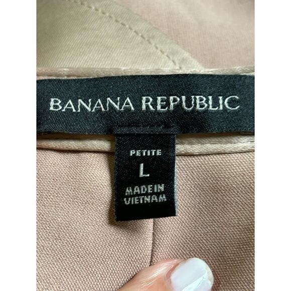 Banana Republic satiny taupe tunic, large petite, shiny, sophisticated, elegant - Picture 5 of 6